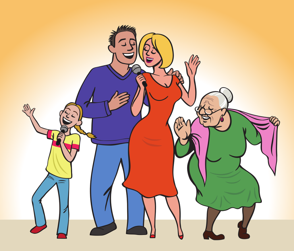 Familia cantando