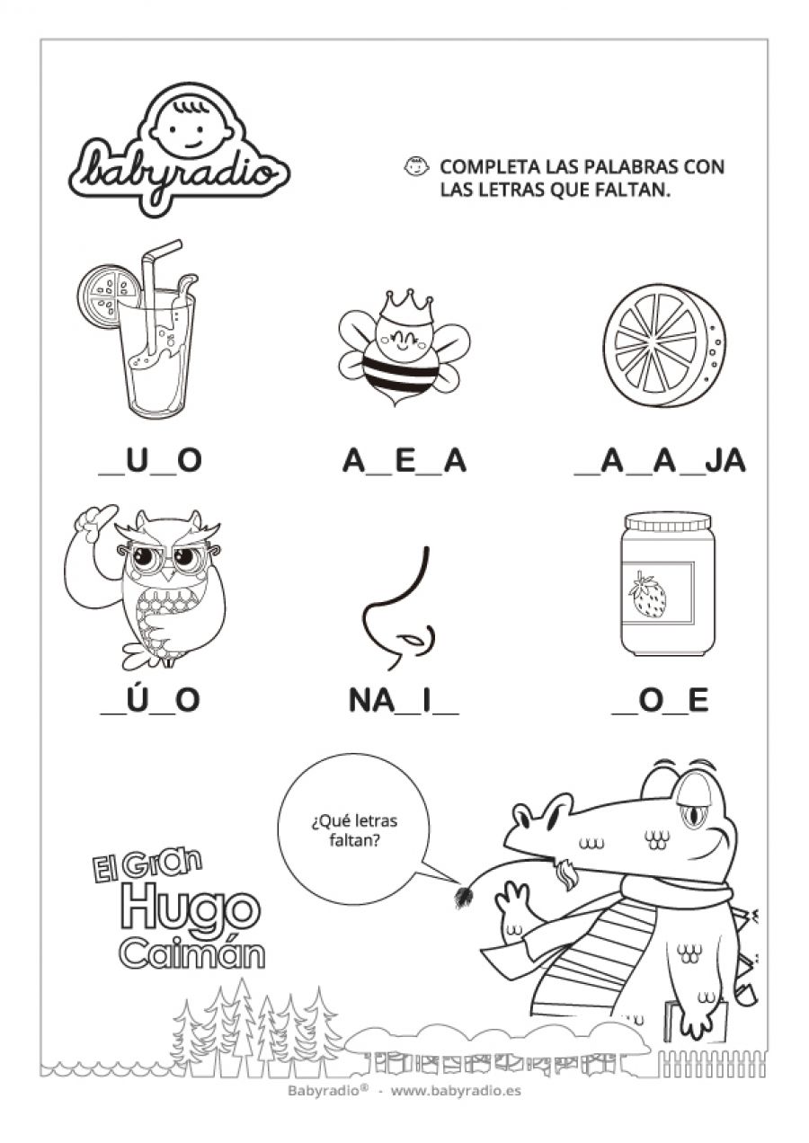 Hugo te propone un juego, él te da algunas palabras