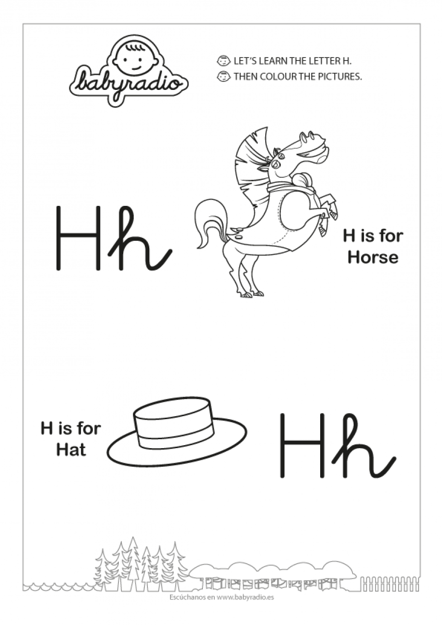 Aprendemos Palabras Que Comienzan Con La Letra H En Ingles H Is For Horse H Is For Hat Babyradio