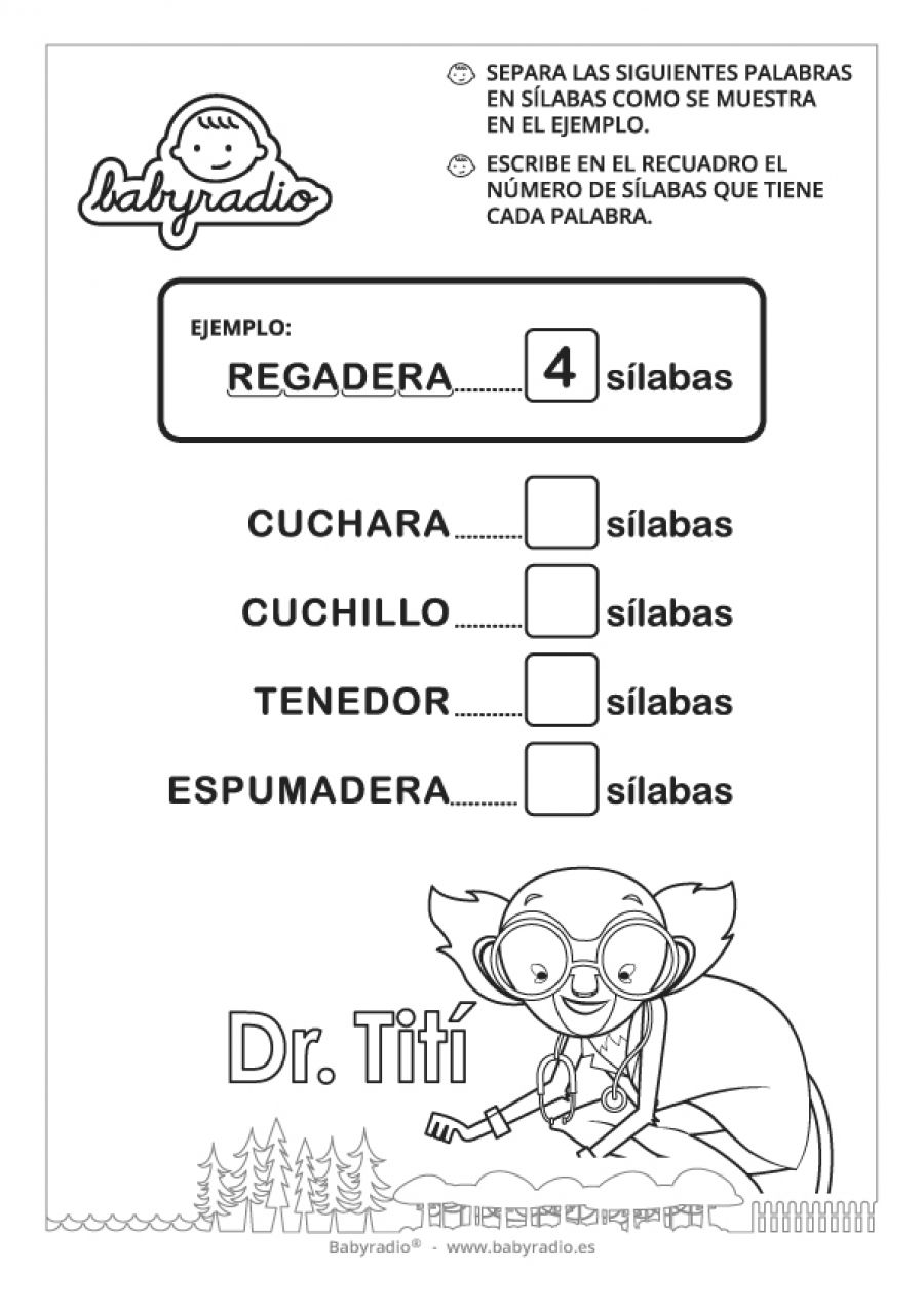 como se separa radio en silabas